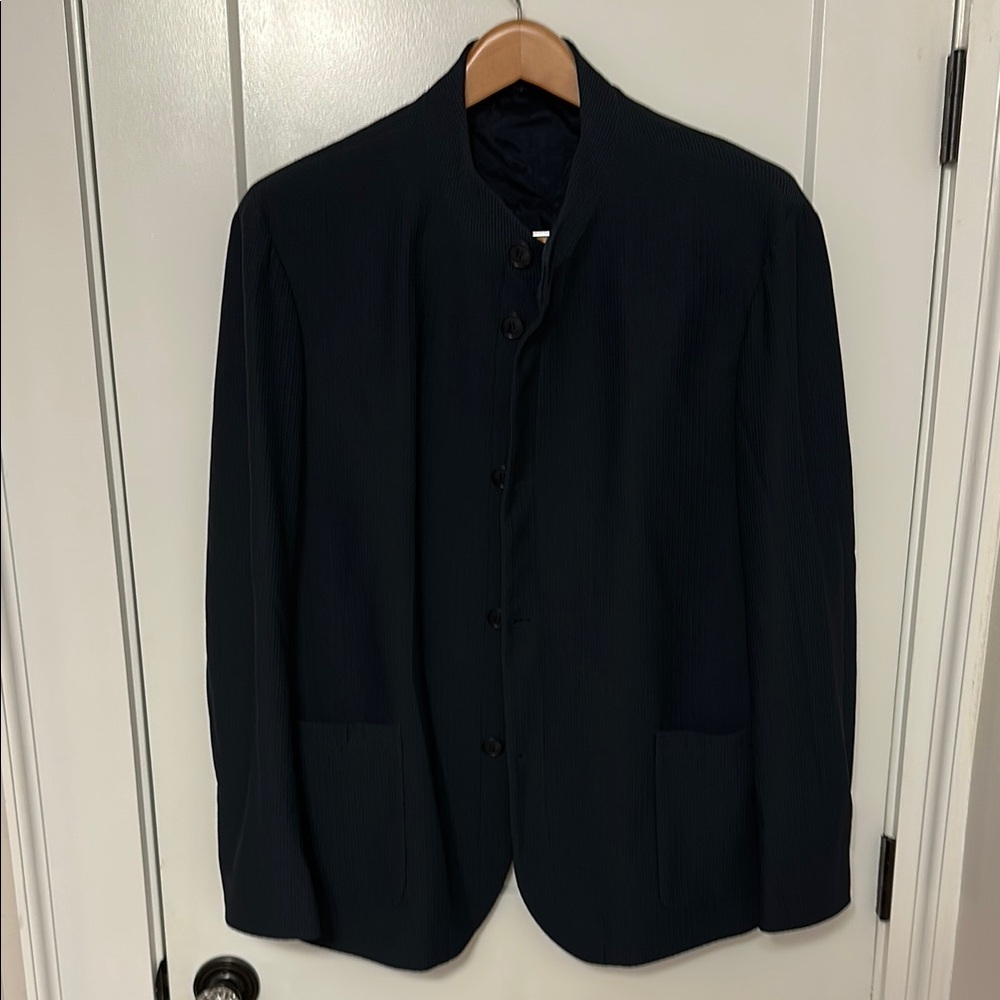 Giorgio Armani Navy rice stitch Blazer